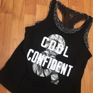 Justice Active Wear Tank With Attached Sports Bra
